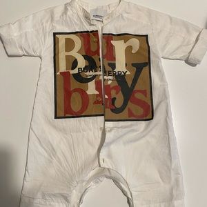Burberry button onesie
